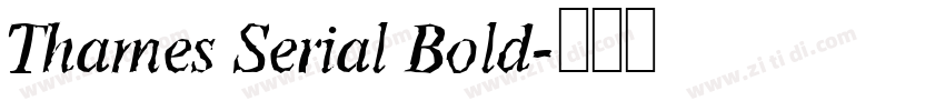 Thames Serial Bold字体转换
